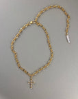 Chain Necklace with Pearl Cross