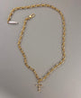 Chain Necklace with Pearl Cross