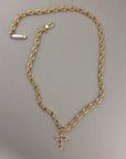 Chain Necklace with Pearl Cross