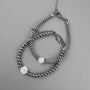 White Rose Hematite Bracelet